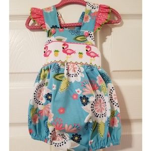 Stellybelly Smocked Flamingo Bubble